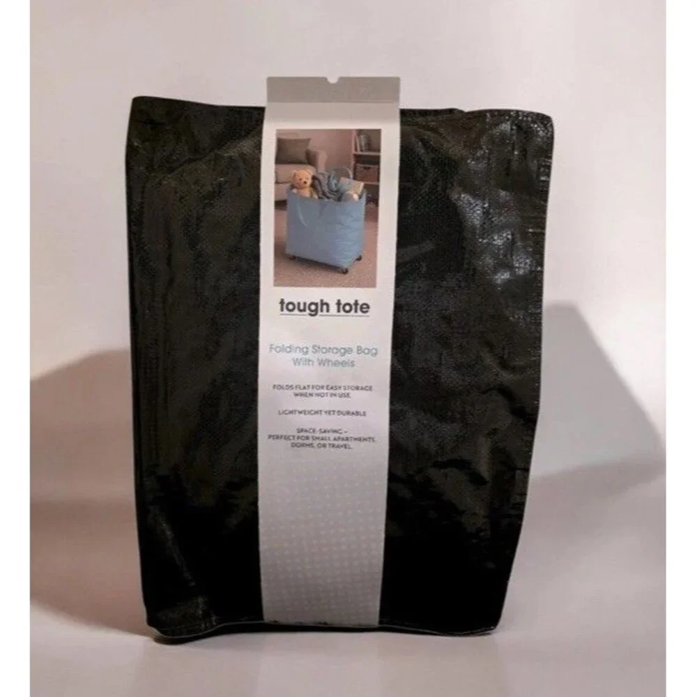Tough Tote Folding Storage Bag With Wheels